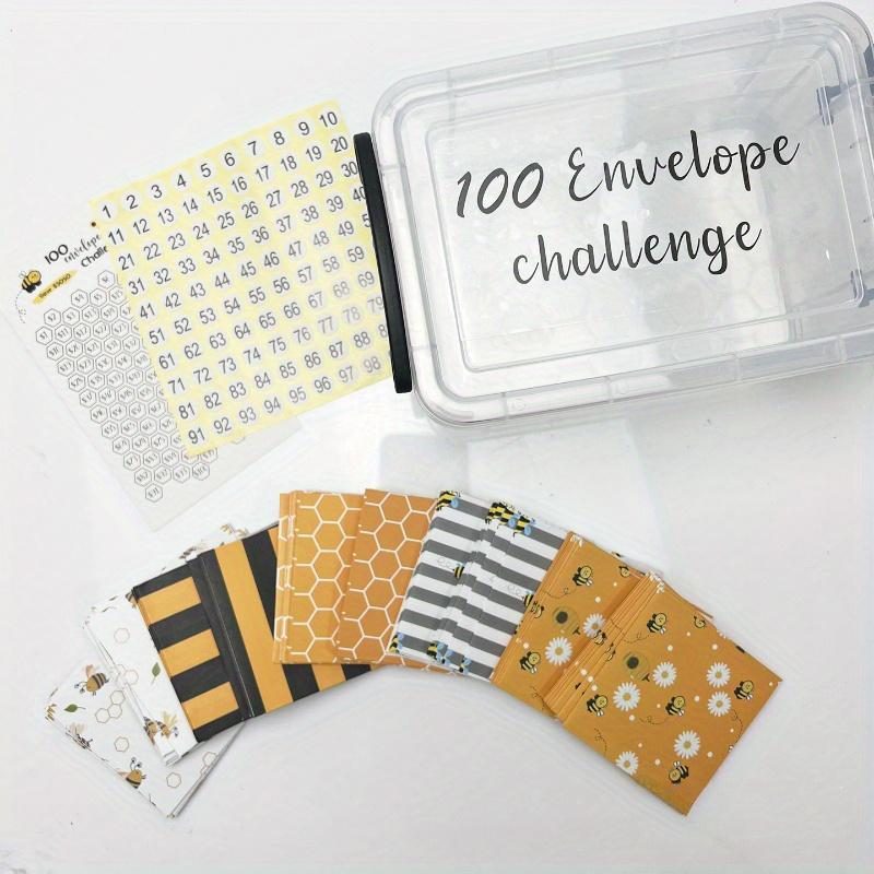 1 Set 100 Envelope Save Challenge, 100 Days Storage Budget Save Challenge Box Kit