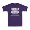 Engineer Tshirt Funny Engineer Noun Gift For Engineer Engineering Unisexs Tshirt
