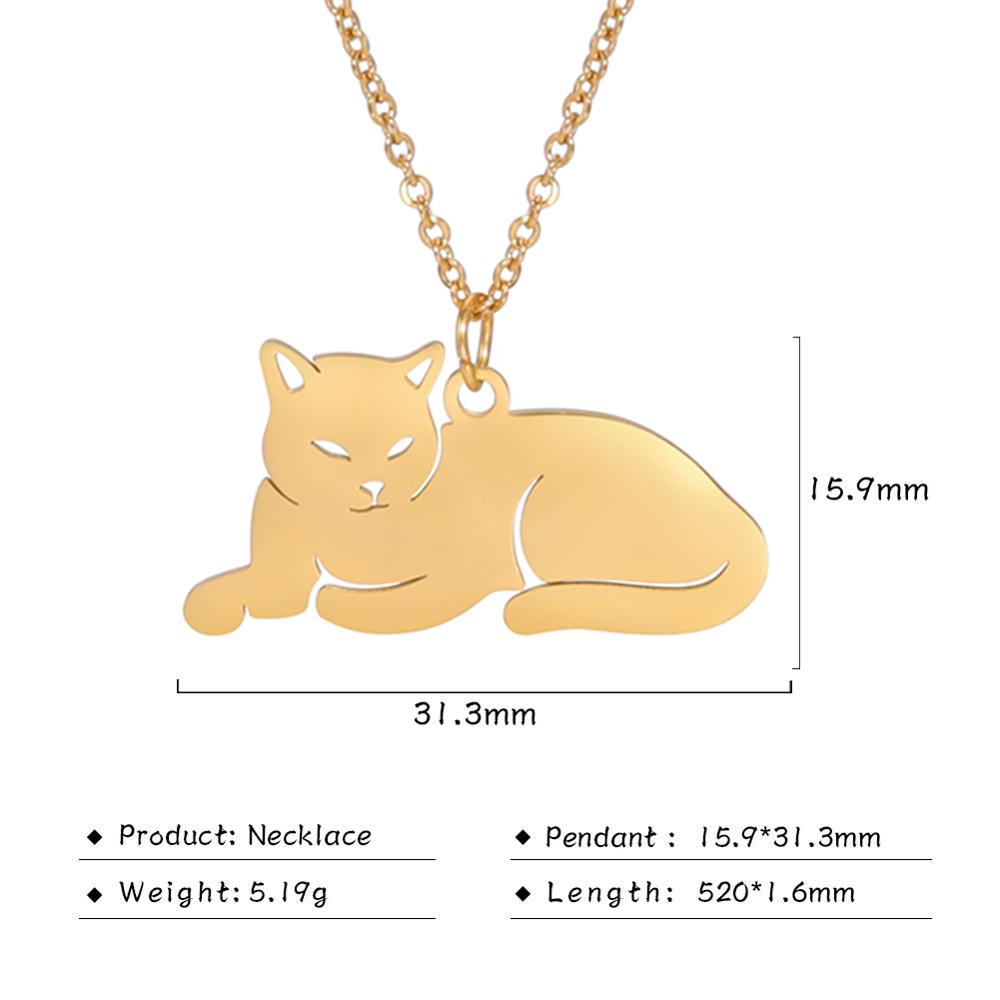 Cazador Cute Animal Cat Pendant Necklace for Women Lovely Paw Choker Neck Chain Stainless Steel Jewelry Birthday Gift 2026