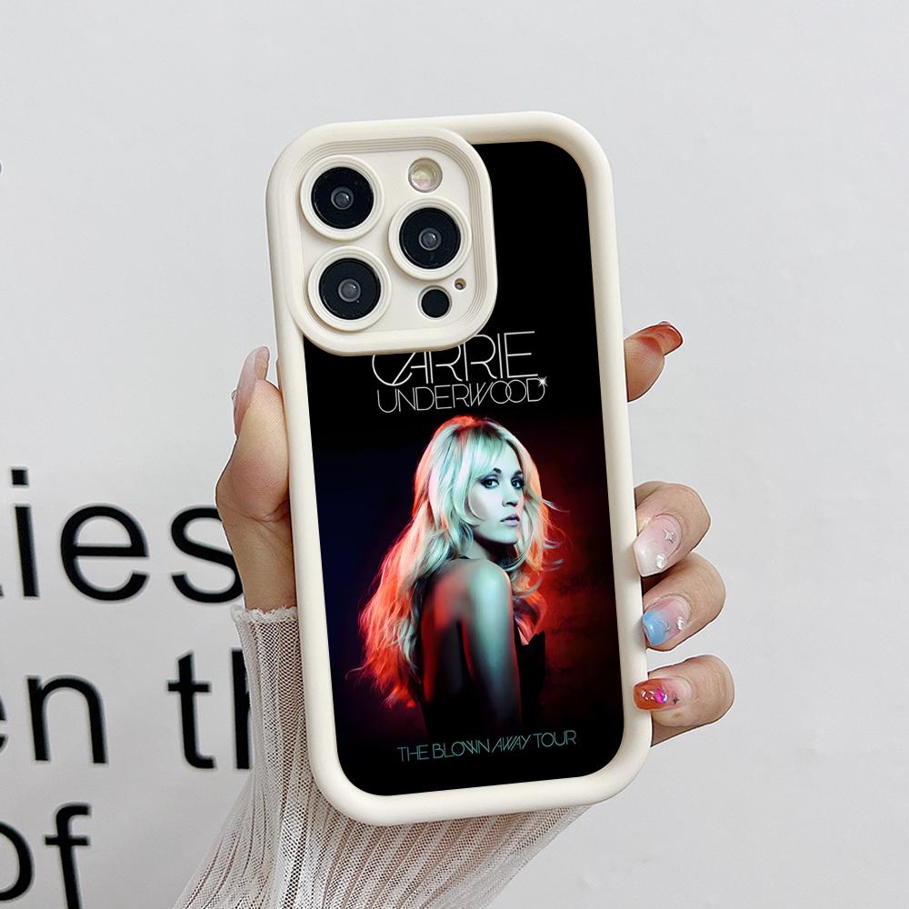 Carrie Underwood Mobile Phone Case for iPhone 17 16 15 14 13 12 11 Air Pro Max Plus Thicken TPU Colorful Cover Cellphones Pretty