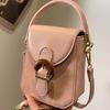 2024 New Fashion Horse Buckle Handbag Women's Shoulder Bag Urban Simple Style