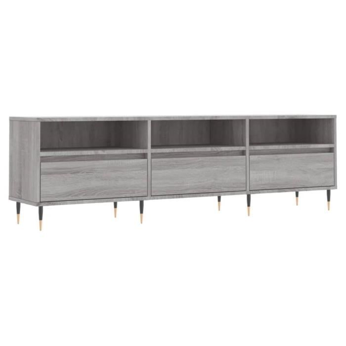 VidaXL Meuble TV sonoma gris 150x30x44,5 cm bois d'ingénierie 831266