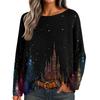 Dámské podzimní svetry s dlouhým rukávem a potiskem, pulovry, volné společenské ležérní základní oblečení