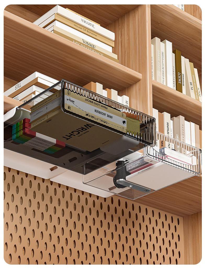 Under-Desk Invisible Stationery Drawer Organizer
