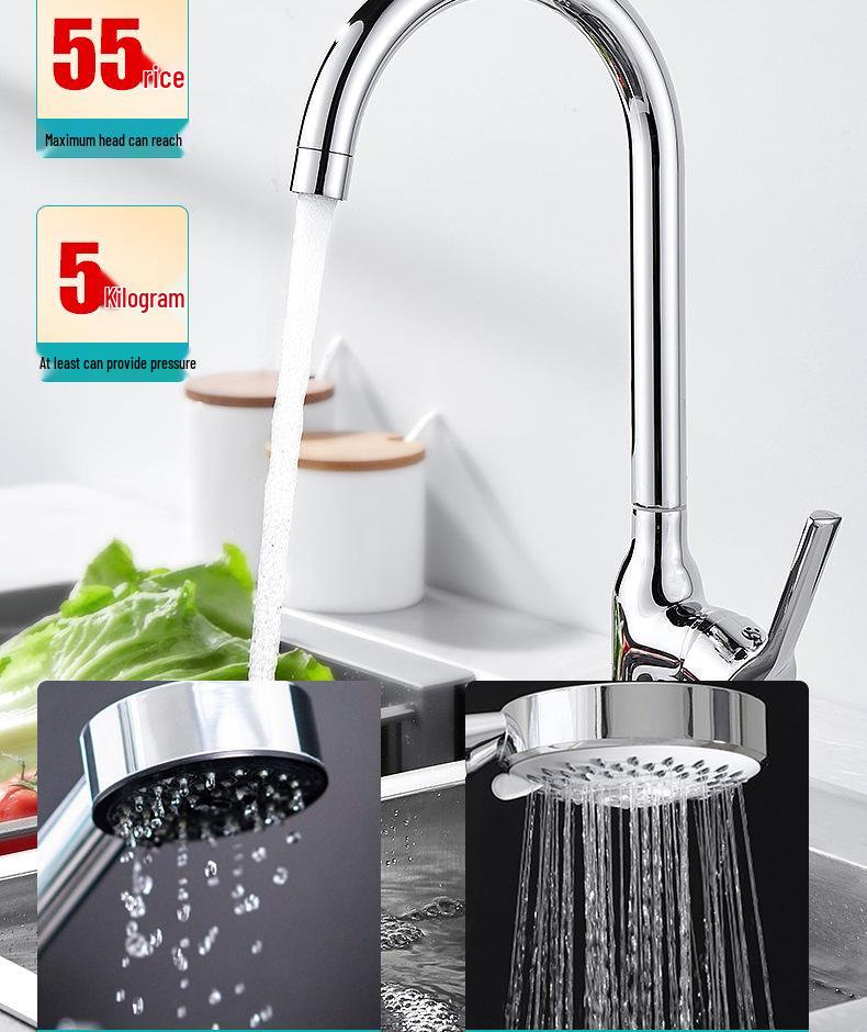 Smart E18 Quiet Automatic Booster Pump for Cold/Hot Water with Self-Priming and Tap Pressurizing Features