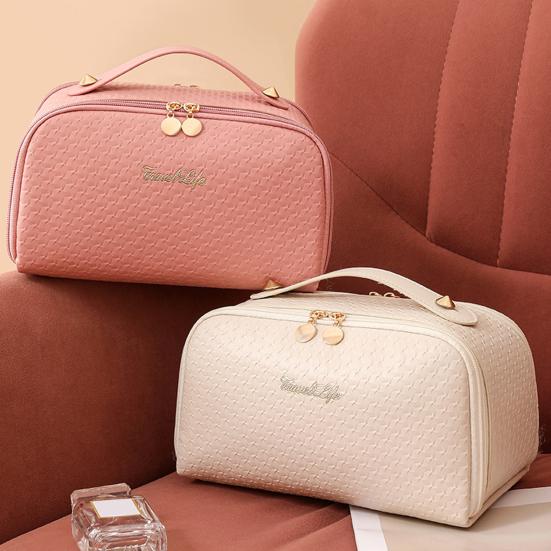 Podróżna kosmetyczka damska wodoodporny organizer na kosmetyki z górnym uchwytem kosmetyczka z mokrą kieszenią na podróże służbowe wakacje