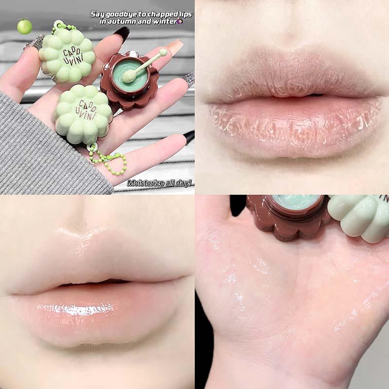CAPPVINI Macaron Hydrating Lip Mask: Moisturizes, Smooths Lip Lines, and Exfoliates for Perfect Student Party Makeup.