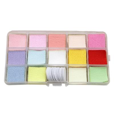 ENN LLC Chirimen Set with Flower Craft 14 10 Sheets Each Chirimen Fabric, Pre-Cut Base, Scraps, Colors, (Solid Set)