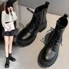 Martin-Stiefel mit dicker Sohle zum Schnüren, Damen Herbst und Winter neu, Leder-Damenstiefel, bequeme Damen-Mittelstiefel mit weicher Sohle, Kinder