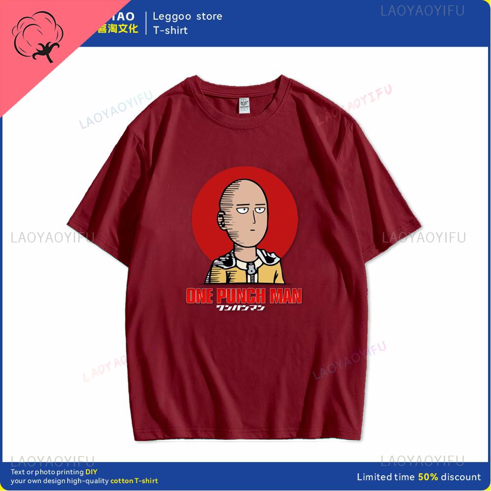 One Punch Man Says Ok Cartoon Hip Hop Crew Neck Casual Fashion Street Wear Trend Summer Comfortable Men Women Universal Tshirt