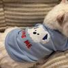 Pet Cat Clothes Summer Thin Breathable Outfit Ragdoll Kitten Silver Gradient Blue Cat Kitten Pet Two-Legged Clothes