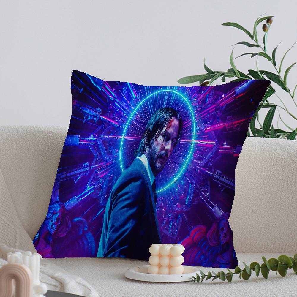 Movie John Wick Cushion Cover Car Throw Pillow Case For Sofa Car Christmas Gift 40X40Cm 45X45Cm