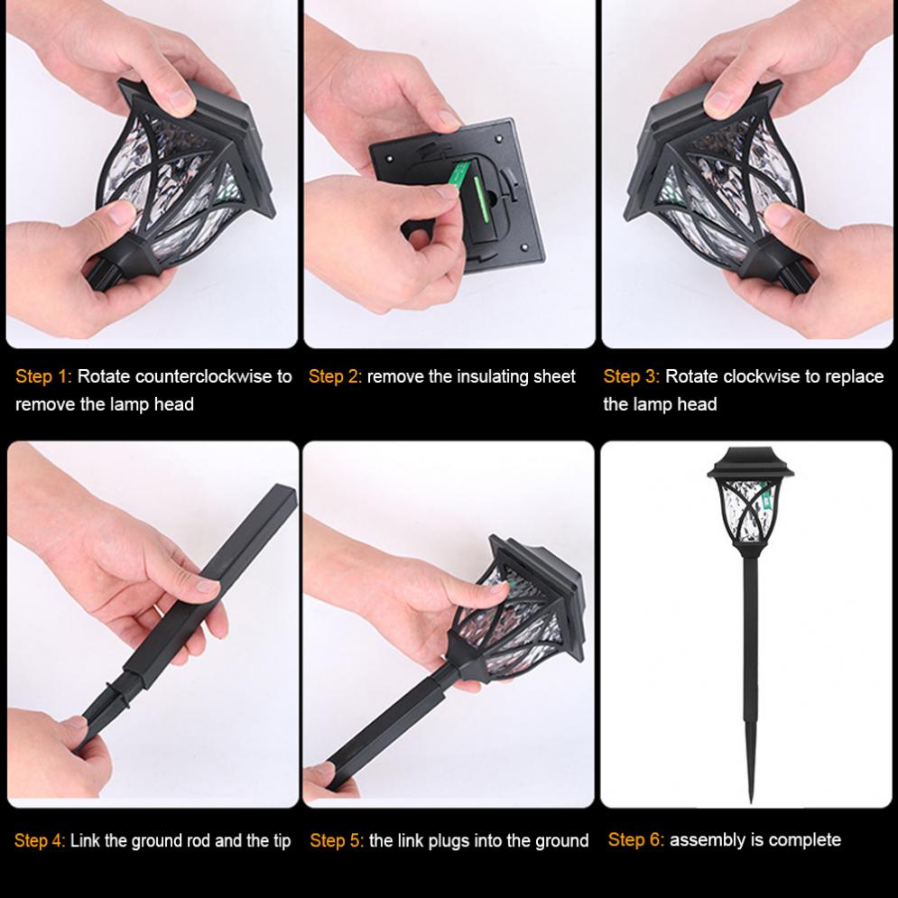 1/2/4/6/8pcs Led Solar Lights For Garden Decoration Outdoor Waterproof LED Landscape Light Ground Solar Power Yard Lawn Lamp Pathway Lights