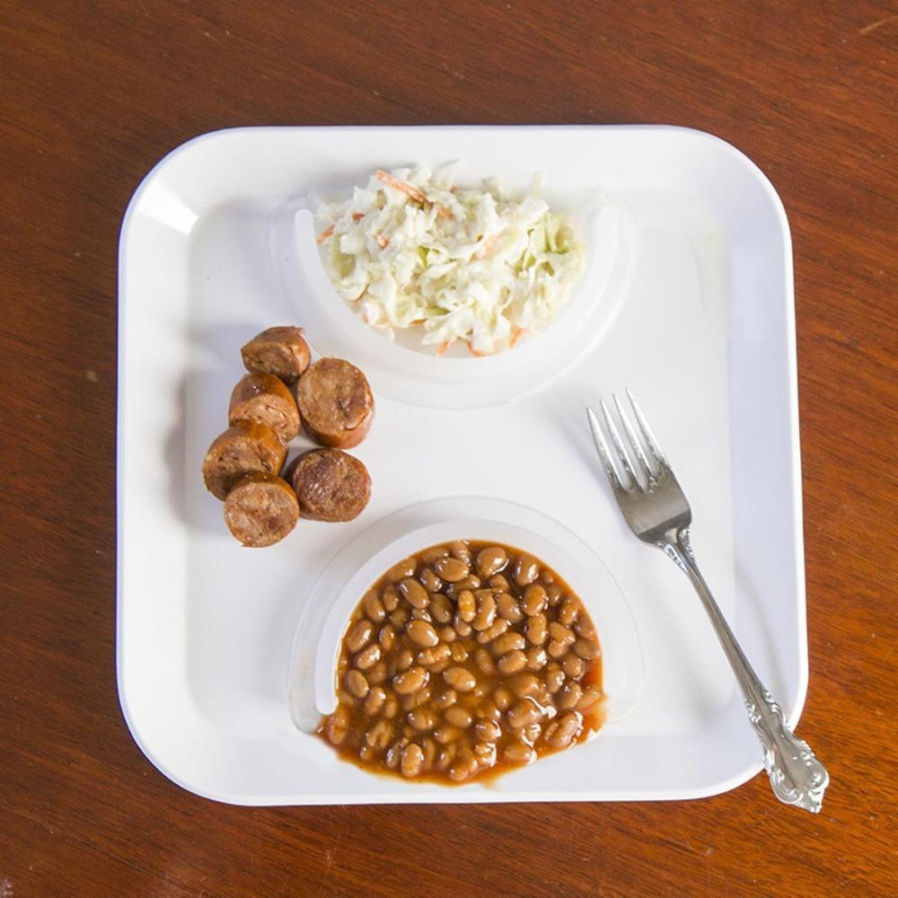 

4pcs Silicone Plate Divider with Suction Cup Food Space Divider Food Separator Fitness прозрачный