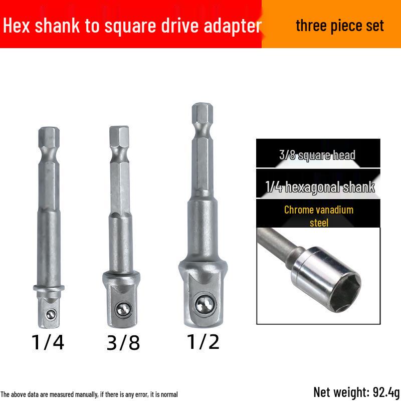 Hex Shank To Square Drive Socket Adapter for Electric Wrenches