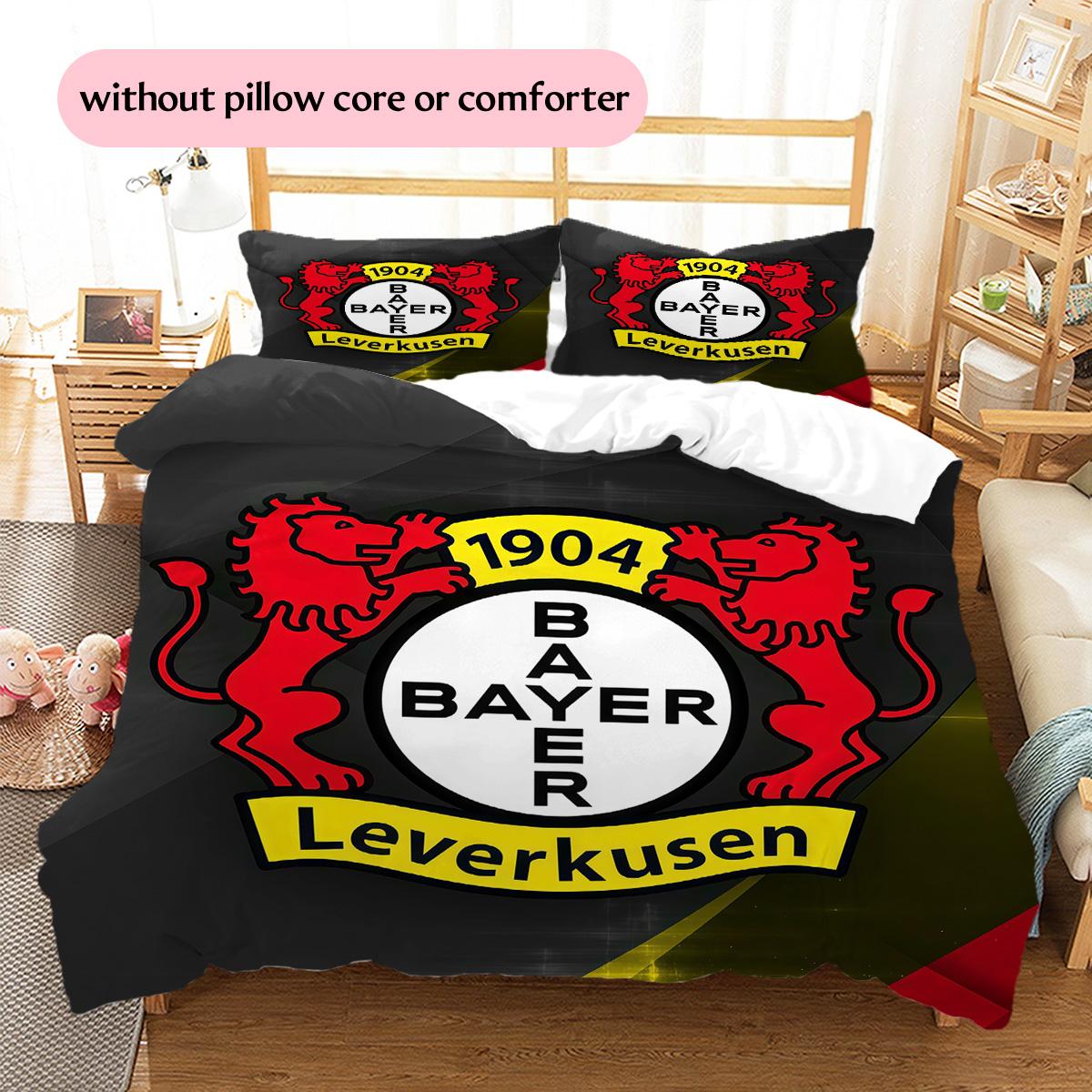 

Bayer 04 Leverkusen Pattern Bedding Quilt Set Home Decoration Gift (1 * duvet cover + 2 * pillowcase without core) 135x200cm