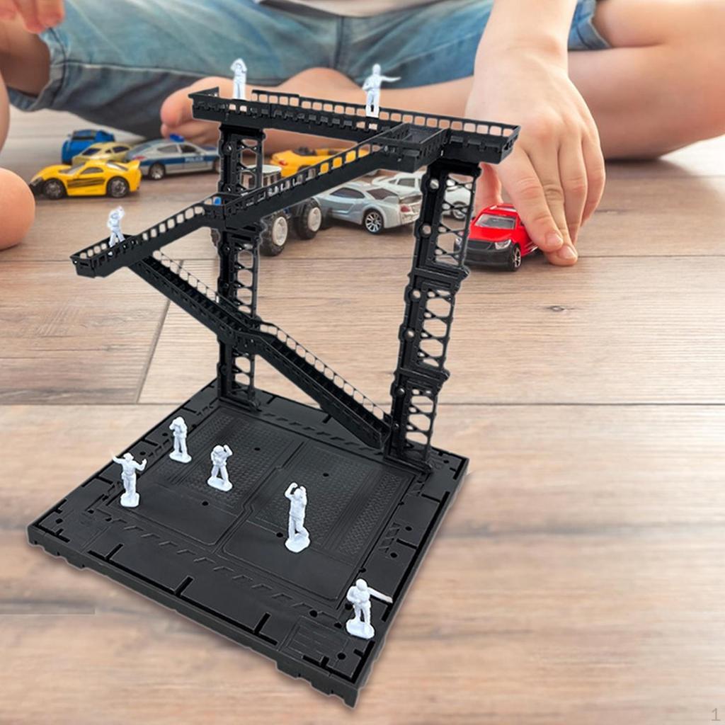 Action Figure Display Base for Garage Diorama Model Storage 15x15x17cm