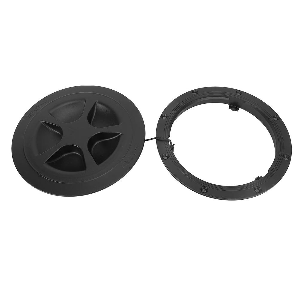 6 Inch Boat Deck Plate Round Circular Type Inspection Deck Plate Lid Detachable Cover for Marine Yacht Kayak Black