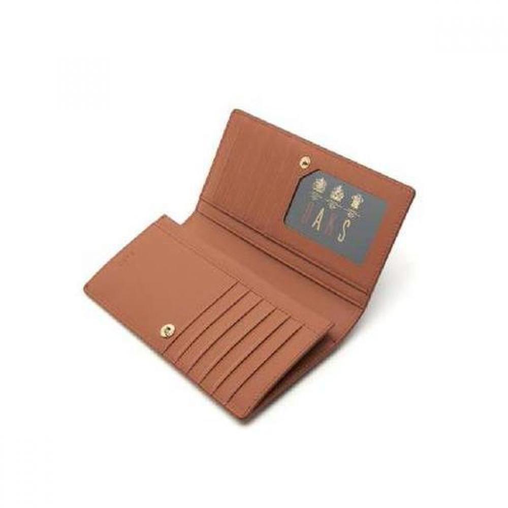 Daks Brown Check Pattern Long Wallet Dcwa0e322w2