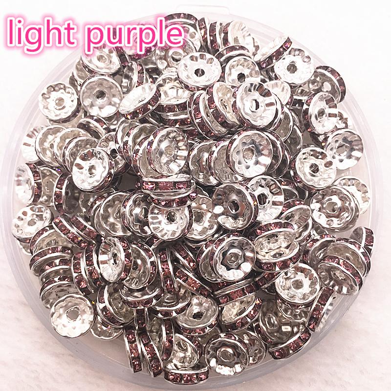 NEW 30pcs 10mm Czech Crystai Rhinestone Glass Round Loose Spacer Beads for Jewelry Making DIY Bracelet Necklace