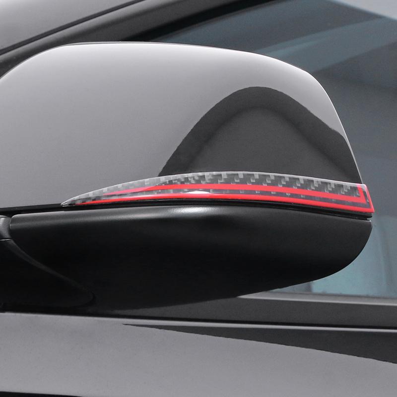 For Tesla Model 3 Model Y Carbon Fiber Anti-collision Bumper Mirror Anti-Rub Strips Protector Sticker Decorative 