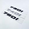 New Font Numbers Letters 730i 740i 745i 750i 760i Top ABS Emblem for BMW 7 Series Car Trunk Nameplate Logo Sticker Black Chrome