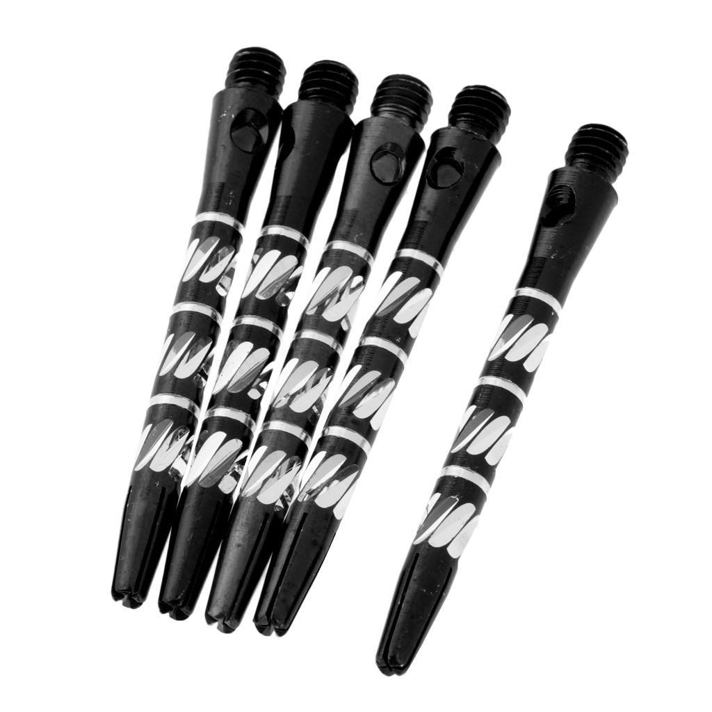 Buy 5 Pcs 50mm Thread Alloy ReGrooved Dart Stems Shafts Silver Black at affordable prices — free