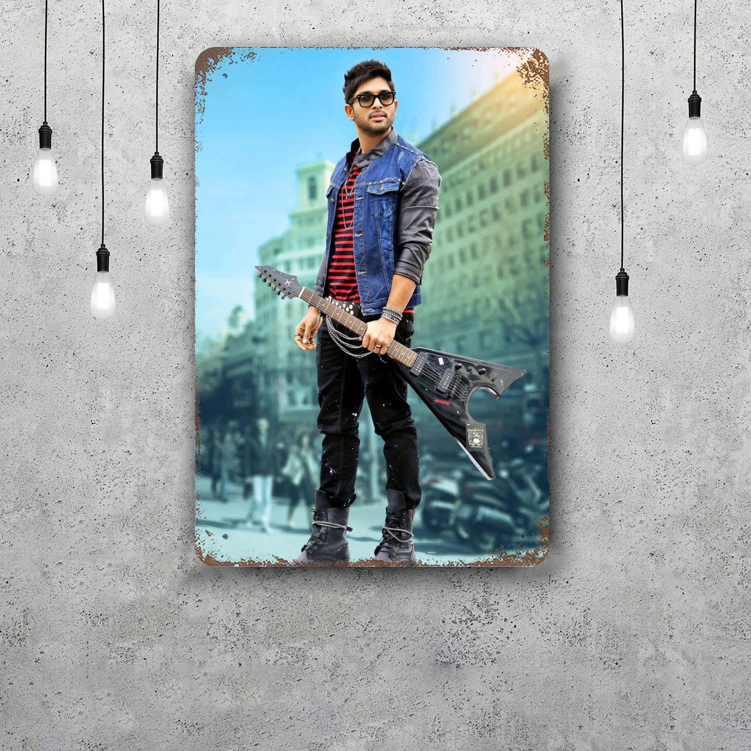 allu arjun Decor Vintage Metal Signs Tin Signs Captain Poster Decor for Bar Pub Club Man Cave Wall Decoration 20x30cm（7.8x11.8inch）