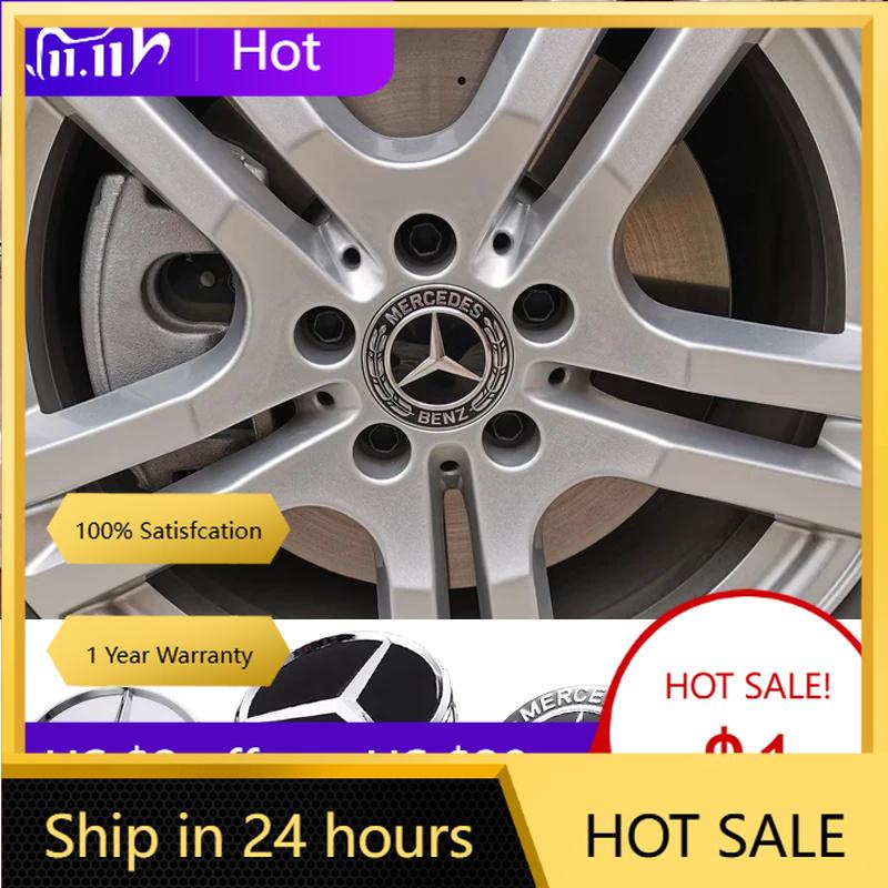 C200 E200 Für Mercedes Benz 4 Stück Für Mercedes benz Auto Radnabenkappe Nabenkappen Emblem Für W204 W203 W205 W124 W221 C E S GLE