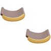2Pcs Cat Scratching Toy Yellow Creative Banana Design Scratch Board