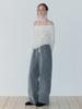 ETMON Fur Banding Pants, Charcoal