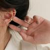 Ohrclips in Weißgold mit Zirkonia-Blättern für Damen und Herren, kreativer, schlichter Ohrclip ohne Piercing, trendiger Schmuck