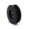 1pc Universal Bearing Pulley 50mm Diameter Wearproof Wheel Gym Home Fitness Training Equipment Part Black Color