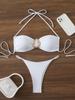 2026 Damen Europäischer Amerikanischer Dreiteiliger Träger-Bikini mit Metallschnalle