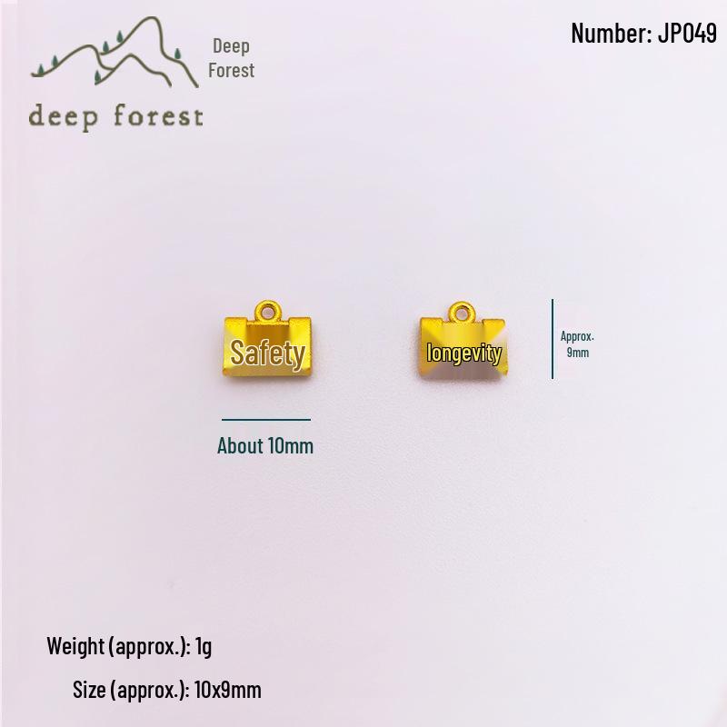 Ancient Gold Ruyi Lucky Bag Charm: DIY Jewelry Safety Lock Necklace & Bracelet Pendant
