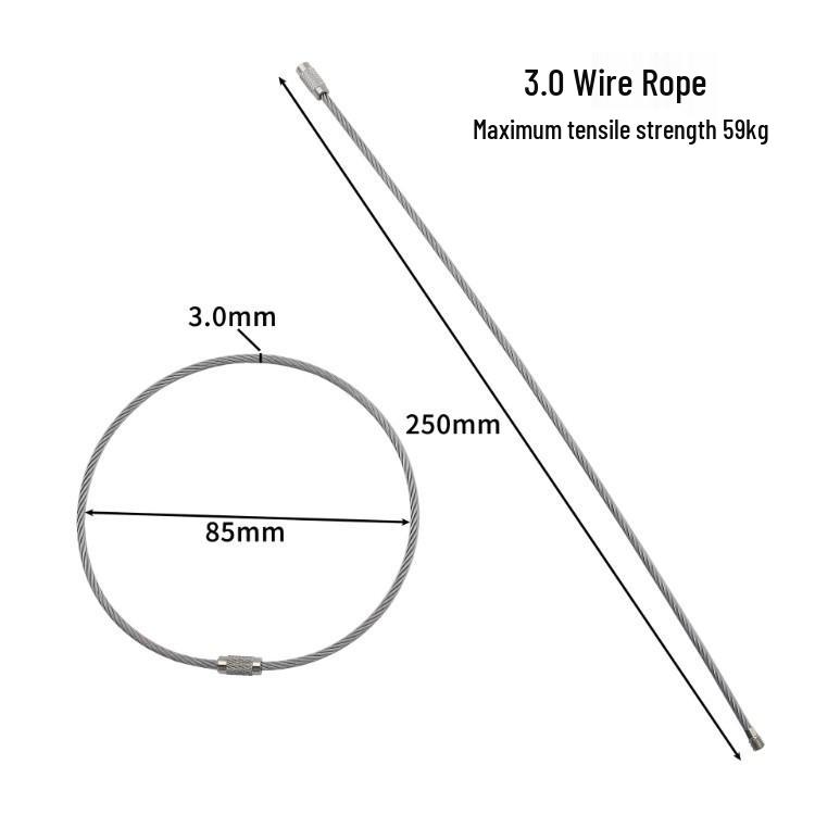 Stainless Steel Wire Key Ring and Loop Buckle