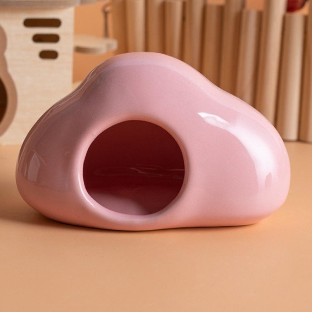Non-Slip Ceramic Hamster Nest Smooth Surface Hamster Cooling House  Summer Cooling