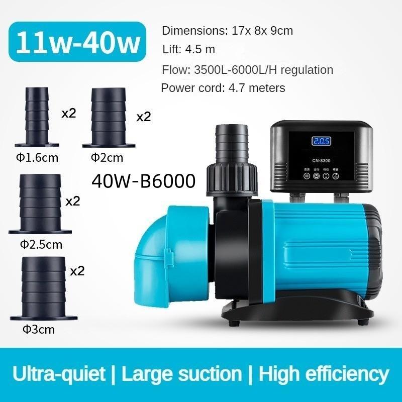 Small Frequency Conversion Bottom Suction Pump Fish Tank Silent Submersible Pump Aquarium Circulation Filtration Pump