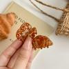 Butterfly Ring Acetate Hair Claw Clip - Retro Croissant Style (Zhou Yutong Inspired)