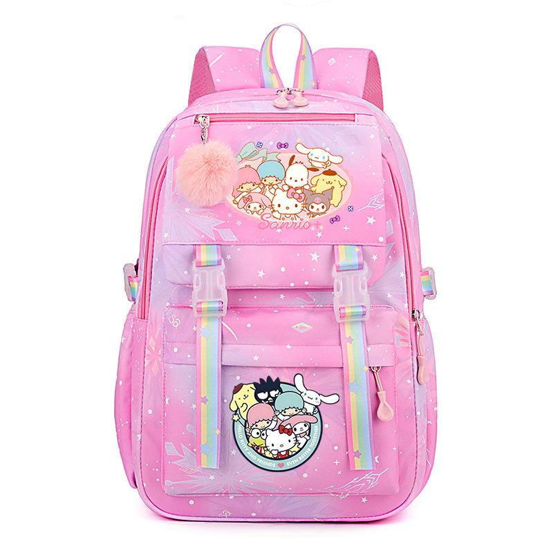 Collection Sweet Xiaoqing Cartoon Peripheral Trend Ridge Protection Backpack Large Capacity Student School Bag