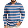 T-shirt casual da uomo a maniche lunghe raglan con girocollo per l'uso quotidiano