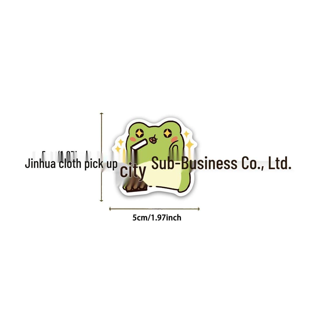 50-Piece Little Frog Stickers for Water Bottles, Phone Cases & Laptops