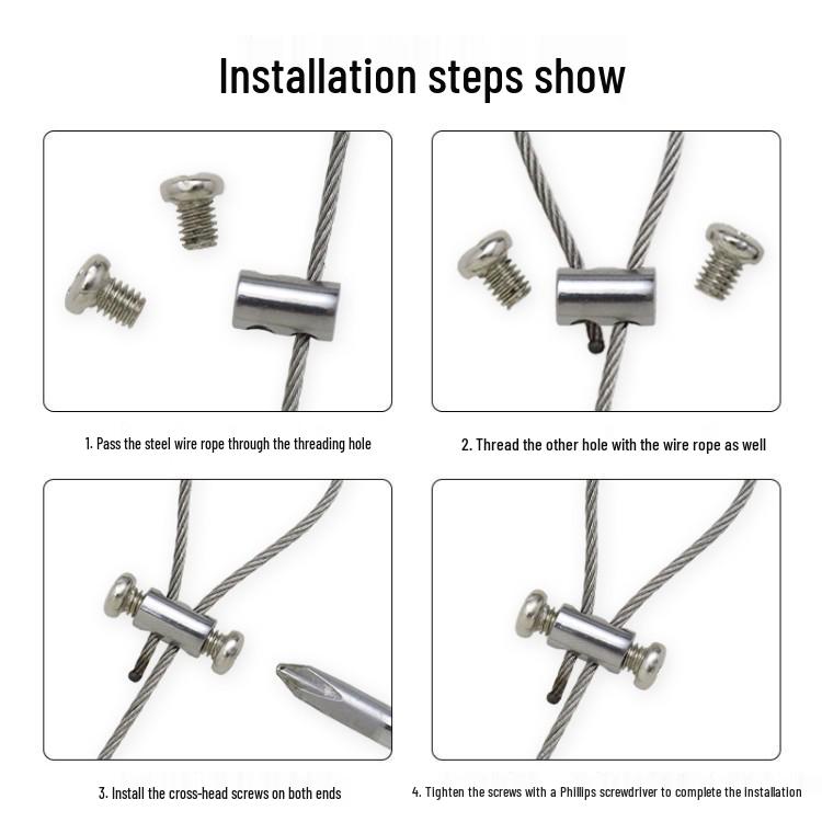 Stainless Steel Safety Cable for Hanging and Securing Signs or Lighting