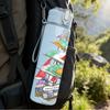 1PC Colorful Sail Boat Scene 750ml sports water bottle leakproof straw lid outdoor office home
