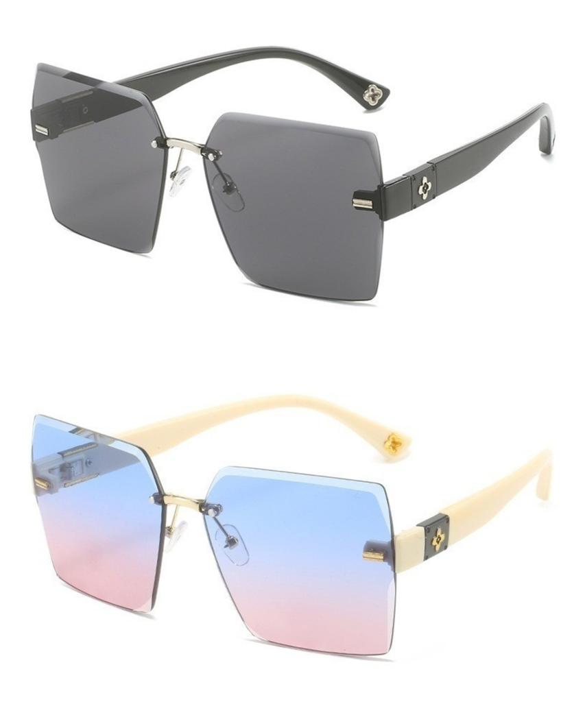 Korean Square Frameless Frame Gradient Lens Sunglasses Women/Men