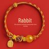 2026 Year of the Horse Agate Zodiac Bracelet: Fire Woven Rope with Five Elements - Rat, Ox, Tiger, Rabbit
