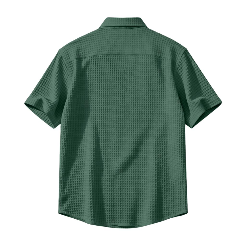 Chemise casual à manches courtes boutonnée pour homme