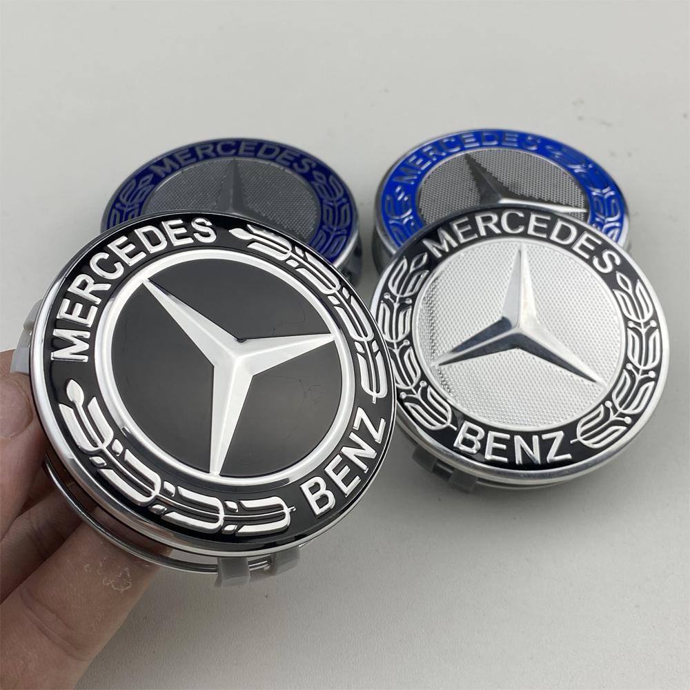 Hub Cap Emblem Logo Car Wheel Center Cap 4Pcs75mm Hub Cover Badge For Benz AMG W211 W203 W204 W210 W124 AMG W202 Accessorie RG1