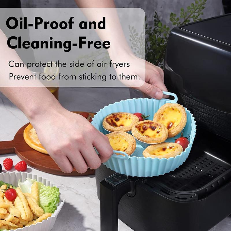 Durable Silicone Heat-Resistant Reusable Baking Tray for Air Fryers