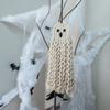 Handmade Tassel Ghost Linen Rope Decoration for Halloween Wall and Door Decorations Gift